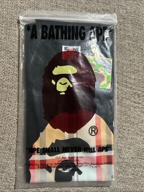 A Bathing Ape Graphic Dress Shirt - Black with Multi-Color Logo